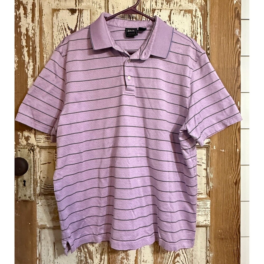 Men's JoS. A. Bank Traveler Cotton Short Sleeve Polo Shirt - Lavender - Large